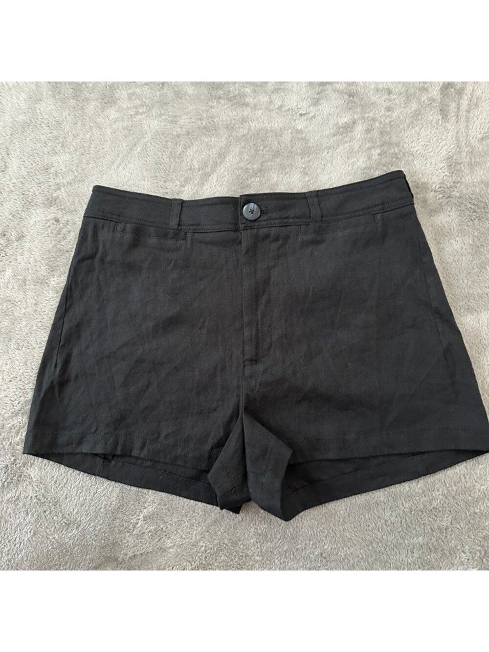 Maeve Anthropologie Black Linen Blend Shorts Women's size 31